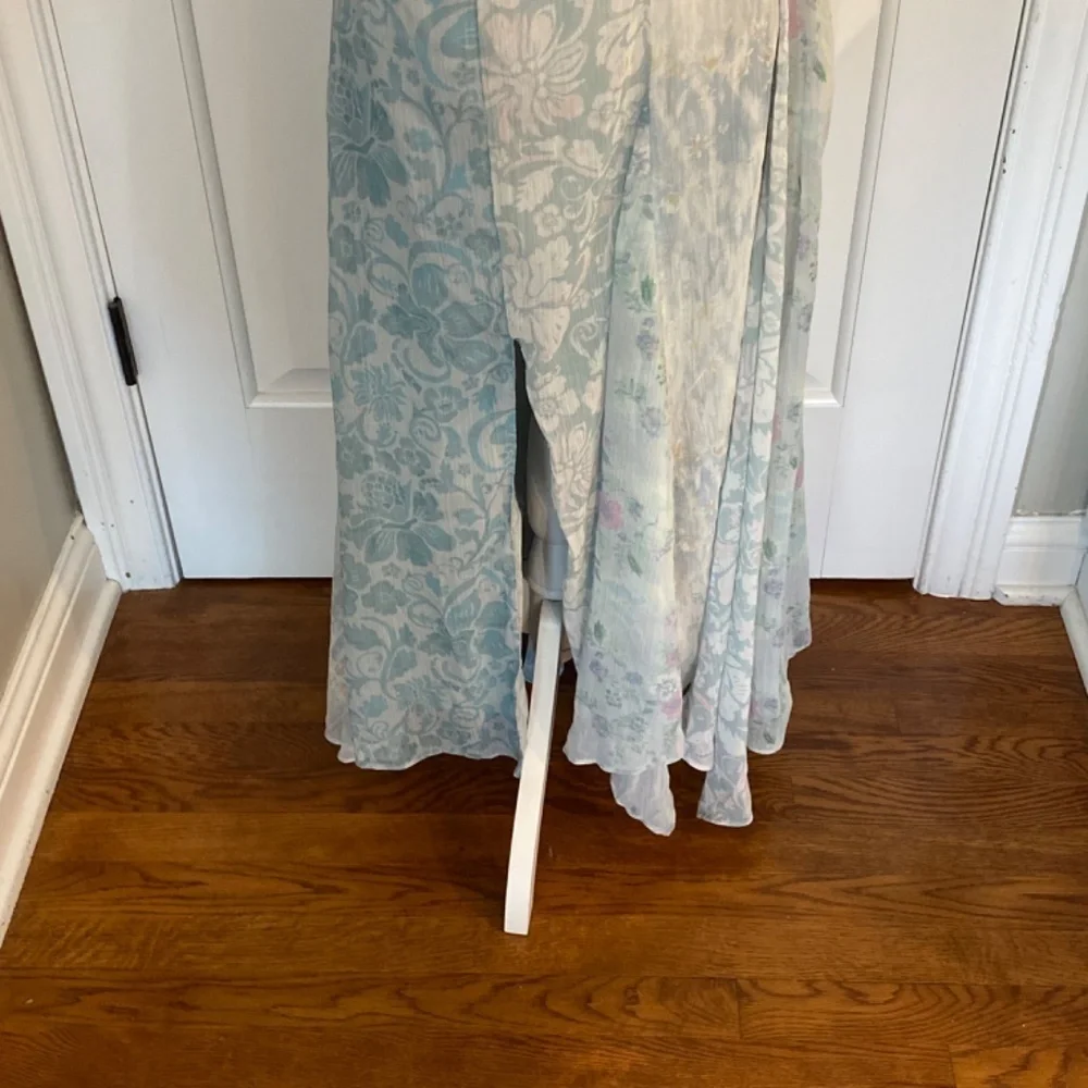 New! Free People Heart to Heart Midi Dres Blue Floral nwot 33463